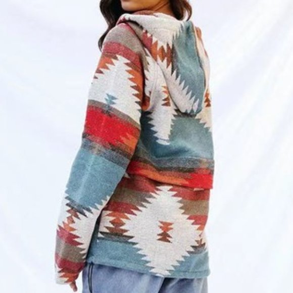 THE CHUMANI LADIES AZTEC PRINT HOODIE - Picture 4 of 4